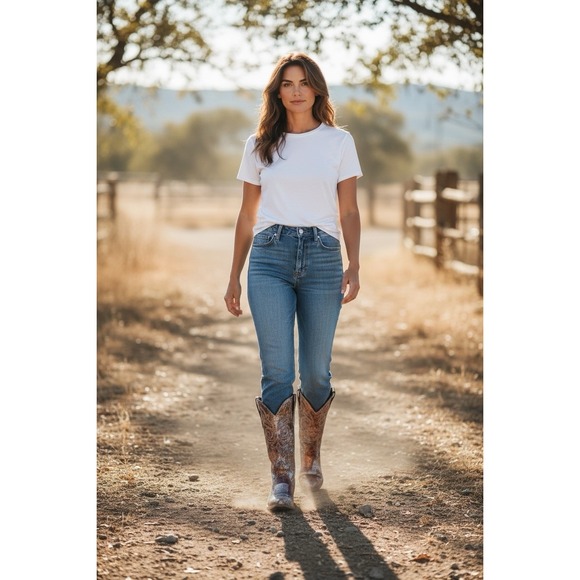 Durango cowboy boots women Distressed Size 8M - Picture 6 of 6